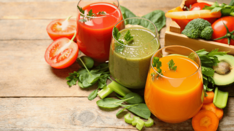 Delicious fresh vegetable juices