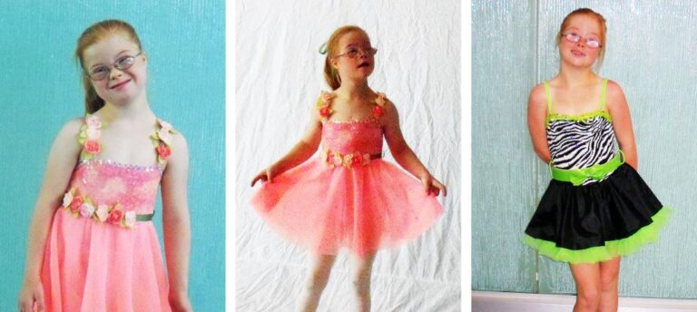 Girl with Down Syndrome dancing