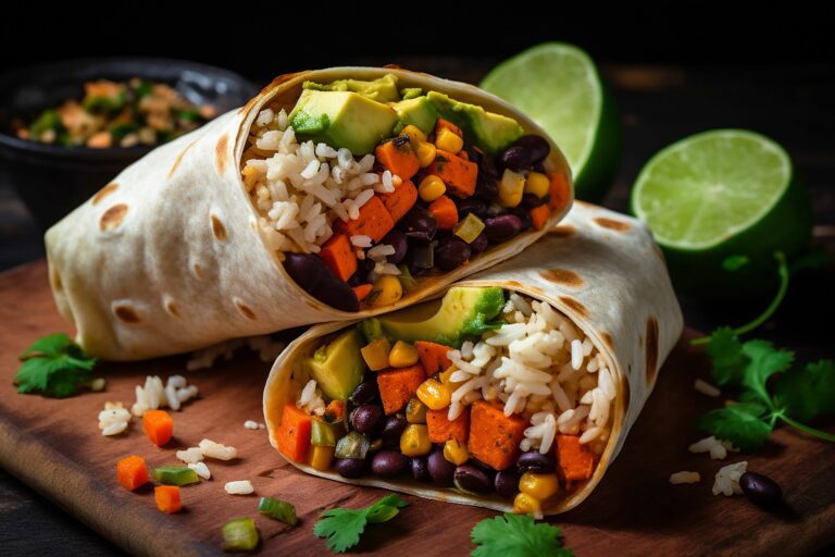 Vegan Bean and Rice Burritos