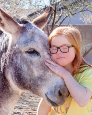Christina and Donkey